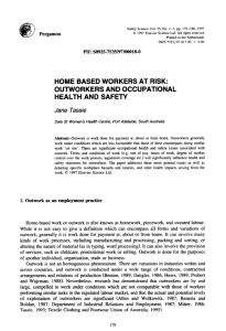 home based workers at risk: outworkers and occupational health