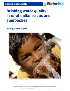 Drinking water quality in rural India: issues and approaches