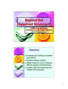 Beyond the Balanced Scorecard