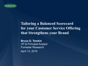 Tailoring a Balanced Scorecard for your Customer Service