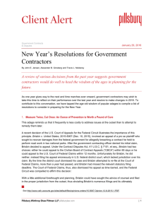 New Year's Resolutions for Government Contractors