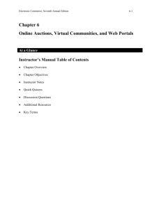 Chapter 6 Online Auctions, Virtual Communities, and Web Portals