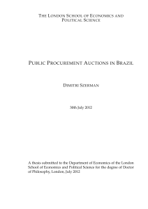 PUBLIC PROCUREMENT AUCTIONS IN BRAZIL