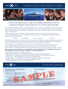 Celebrity Cruises Gift Certificate Program Cruise