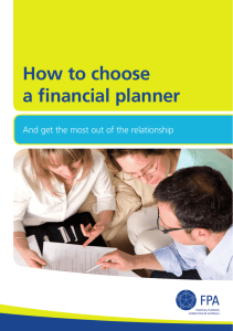 How to choose a financial planner