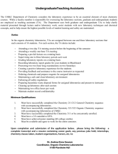 Request to be an Undergraduate Teaching Assistant