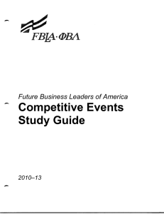 Competitive Events Study Guide