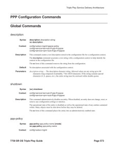 PPP Configuration Commands Global Commands