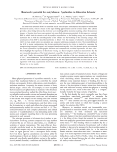 Bond-order potential for molybdenum