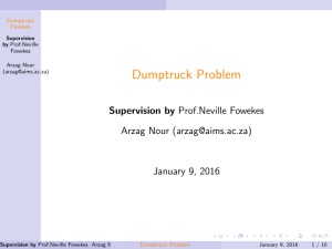 Dumptruck Problem