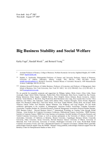 Big Business Stability and Social Welfare