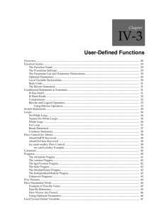 User-Defined Functions
