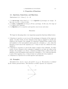 Course Notes 4.2 Properties of Functions