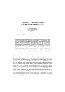 AUTOMATICALLY DEFINED FUNCTIONS IN GENE EXPRESSION