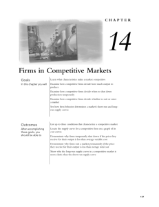 14 Firms in Competitive Markets