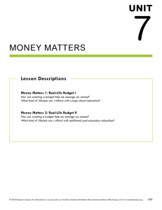 Money Matters - WaytogoRI.org