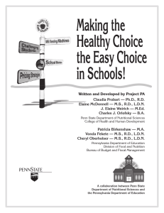 Making the Healthy Choice the Easy Choice in Schools!