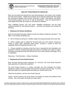 Healthy Food Projects Checklist - College of Tropical Agriculture
