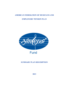 AMERICAN FEDERATION OF MUSICIANS AND EMPLOYERS
