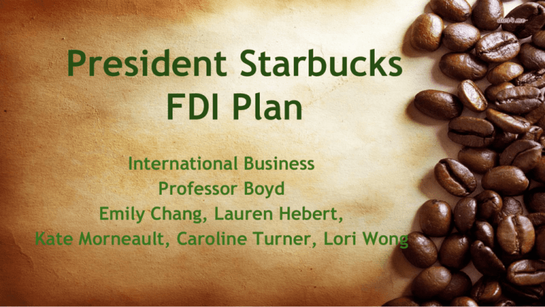 starbucks fdi case study