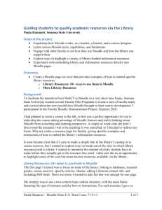 Guiding students to quality academic resources via the Library