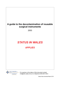 A guide to the decontamination of reusable