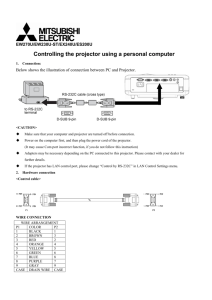 Controlling the projector using a personal