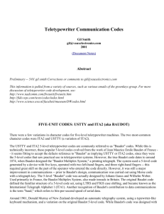 Teletypewriter Communication Codes - baudot.net