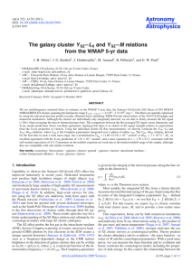 The galaxy cluster YSZ−LX and YSZ−M relations from the WMAP 5