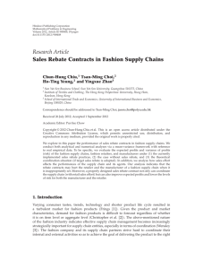 Sales Rebate Contracts in Fashion Supply Chains