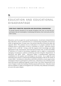9. EDUCATION AND EDUCATIONAL DISADVANTAGE