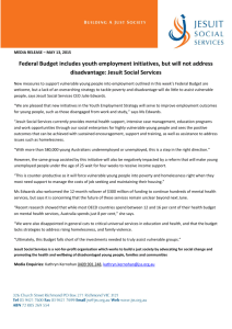 Federal Budget includes youth employment initiatives, but will not