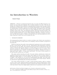 An Introduction to Wavelets - Computer and Information Sciences