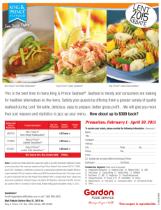 This is the best time to menu King & Prince Seafood