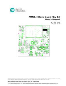 71M6541 Demo Board User's Manual