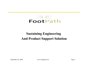 Sustaining Engineering And Product Support Solution