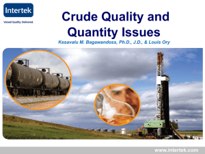 Intertek presentation - Crude Oil Quality Association