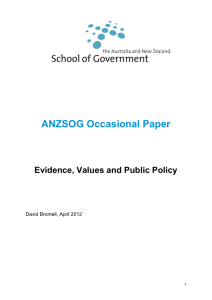 Evidence, values and public policy