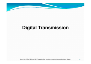 Chapter 5 - Digital transmission