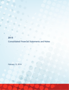 2013 Consolidated Financial Statements and Notes
