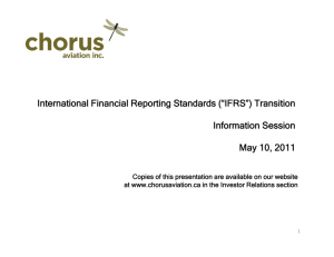 International Financial Reporting Standards (“IFRS”) Transition