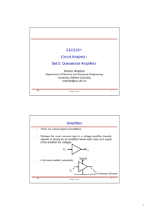 EECE251 Circuit Analysis I Set 5: Operational Amplifiers Amplifiers