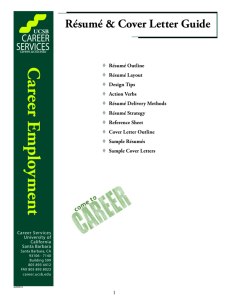 Résumé & Cover Letter Guide - UCSB Career Services