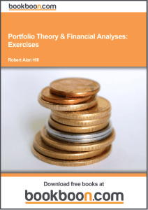 Portfolio Theory & Financial Analyses: Exercises