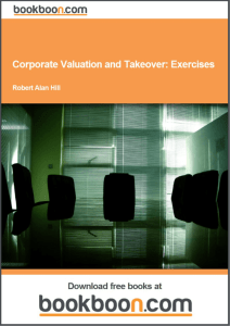 Corporate Valuation and Takeover: Exercises