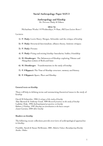 Social Anthropology Paper SAN 2 Anthropology and Kinship