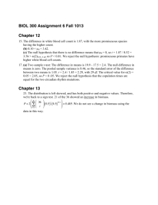 BIOL 300 Assignment 6 Fall 1013 Chapter 12 Chapter 13 ( ) ( )