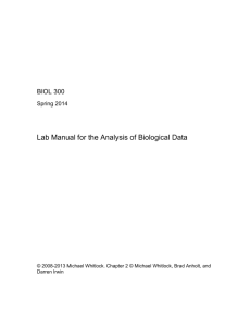 BIOL300 Lab Manual 2014S