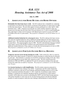 H.R. 3221 Housing Assistance Tax Act of 2008