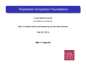 Polyhedral Compilation Foundations